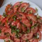 Sliced Tomato with Garlic 
