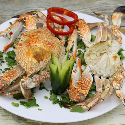 Grilled crabs with cover or without cover قبقب مشوي مع الغطاء او بدون غطاء